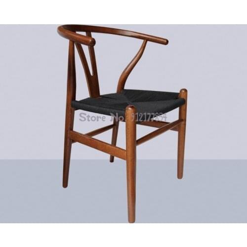 Special Wishbone Back Chair Y Chair Rope Chair Solid Wood Study Office Dining Chair Leisure Coffee Tea Room Chair