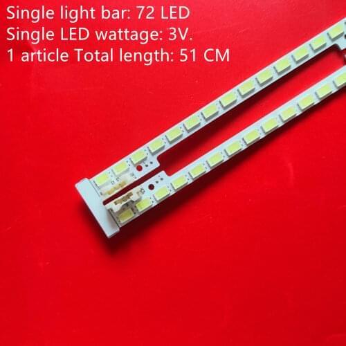 510mm LED Backlight Lamp strip 72leds For Samsung 46 inch LCD TV UA46D5000PR 2011SVS46 5K6K H1B-1CH BN64-01644A 2pcs