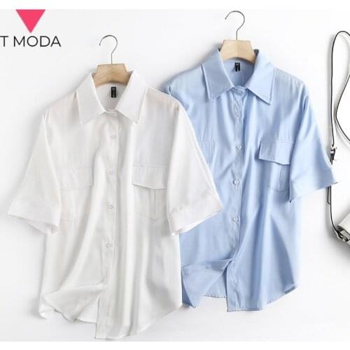 T MODA Light Blue Blouses