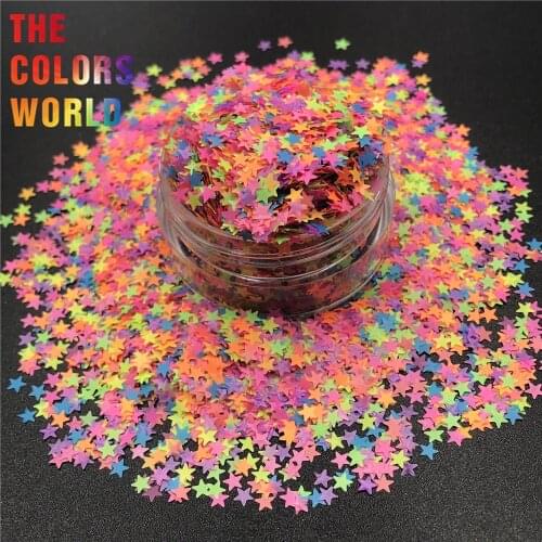 TCT-296 Star Shape Mix Color Nails Glitter Nail Art Decoration Makeup Body Glitter Face Paint Festival DIY Decoration Accessory