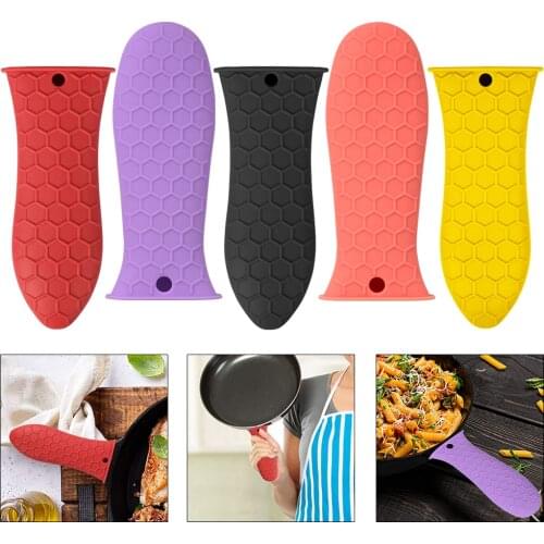 Heat Insulating Silicone Hot Handle Covers Silicone Cookware Handle Holder Potholder Cast Iron Skillet Grip Sleeve Cover