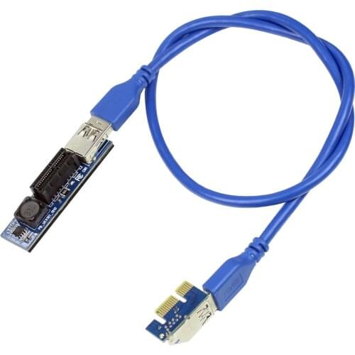 PCI-E 1X to X1 Extender Adapter USB 3.0 Cable SATA Power PCI Express Extender for PC Motherboard PCIE X1 Slot Riser Add On Card