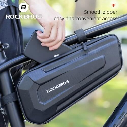 ROCKBROS Hard Shell Bike Bicycle Bag 1.5L Large Capacity MTB Road Frame Bag Triangle Pouch Waterproof Bag Pannier Accessories