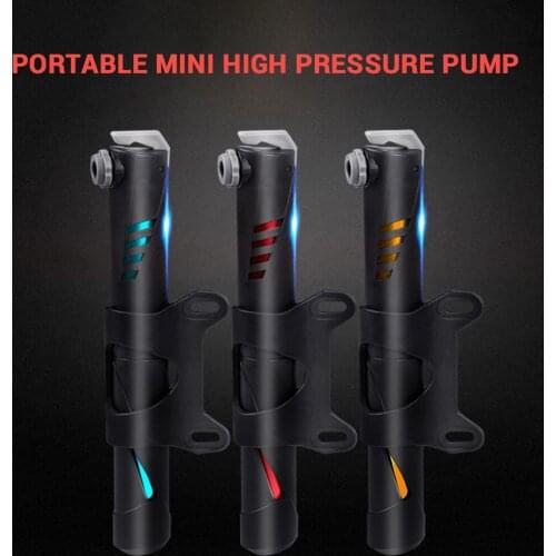 Bike Pumps,120 PSI High Pressure Bicycle Air Pump, Fits Presta And Schrader,Come With Glueless Puncture Repair Kit