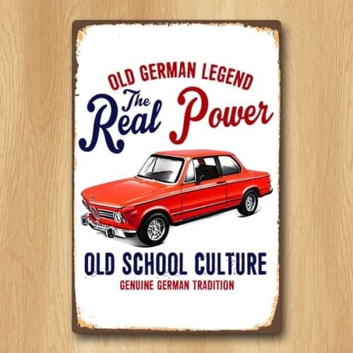Vintage Retro German Car Bmw 2002 Tii Metal Tin Sign Pin Up Metal Decor Metal Sign,Ideal Wall Decor