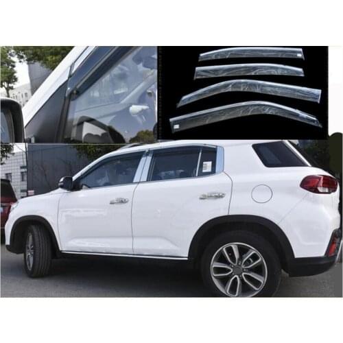 High quality Car Window Rain Shield Shelters Cover ABS Sun Window Visor for Hyundai ix35 2018 2019 Car styling