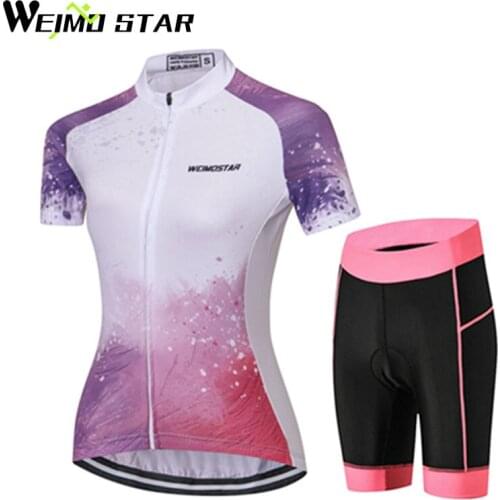 WEIMOSTAR Ropa Ciclismo Women Cycling Set 3D Gel Pad Short Sleeve Quick Dry Bike Jersey MTB Cycling Clothing Cycle Jersey Sets