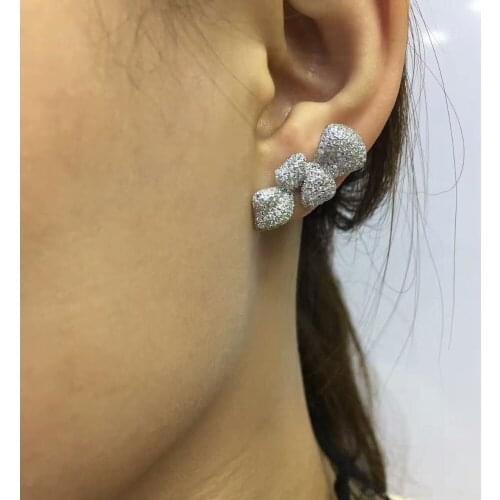 Xb471 Luxury Designer Fashion 925 Sterling Silver shinning European style Jewelry leaves shaped wedding party bz