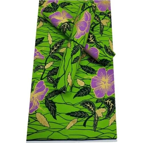 100%Cotton African Ankara Style Wax Dye Printed Fabric Veritable High Quality Women Dress Material For Sewing 6 Yards S-P 93