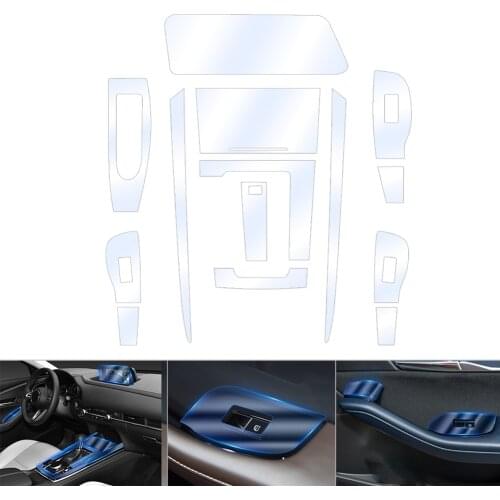 14 Pack Car Interior Center Console Transparent TPU Protective Anti-scratch Film Navigation For Mazda CX-30 CX30 2020 2021