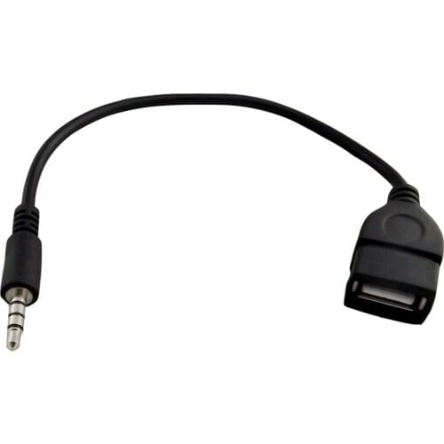 2x 3.5mm 4Pole Male Plug To USB 2.0 A Female AUX Audio Connector Cable Cord for Car MP3