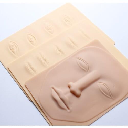 3D Silicone Permanent Makeup Tattoo Training Practice Fake Skin Blank Eye Lips Face For Microblading Tattoo Machine Beginner