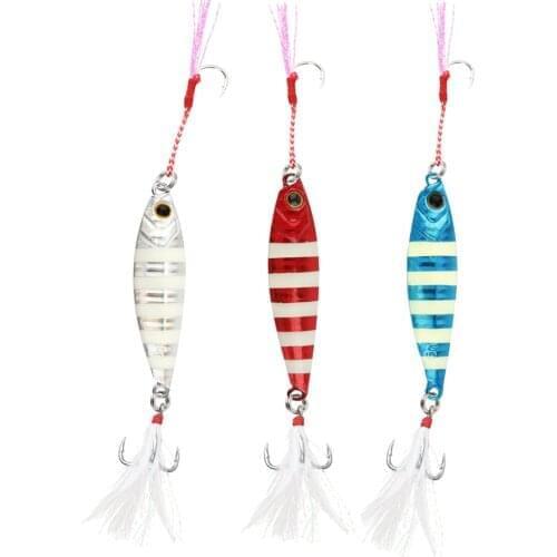 40G/7CM 30G/6.6cm 3D eyes Laser Body swimbait Luminous Metal Jig Lure Paillette Knife Artificial Hard Bait Sea Rope Fishing Lure