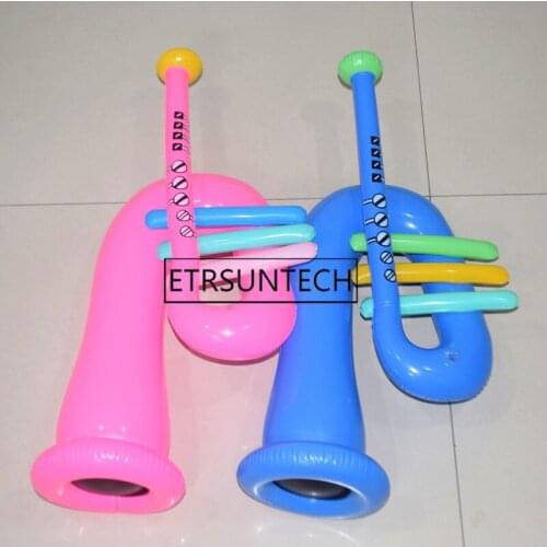 50pcs Inflate Trumpet Infatable Simulation Trumpet Toy Novelty Musical Instrument Toy Kids Birthday Party Decoration