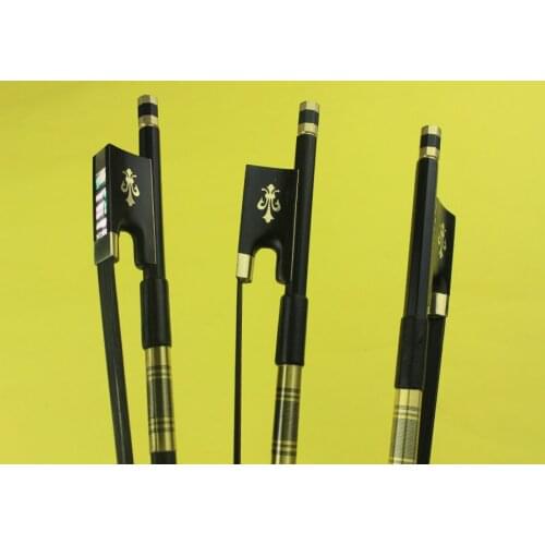 8 pcs New black Carbon fiber violin bows 4/4 full size black horse hair
