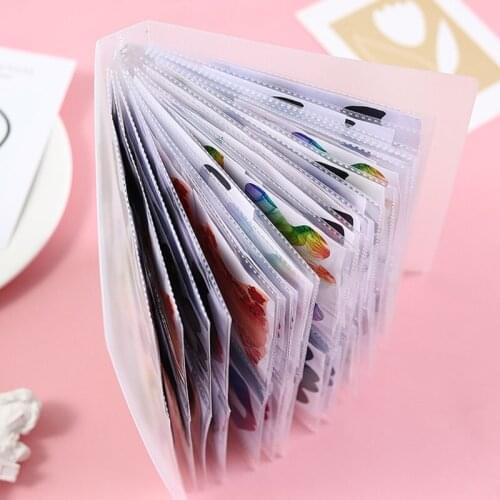 80 pcs Nail Sticker Storage Book Nail Water Decals Empty Storage Holder Easy Photo Album Manicure Nail Art Tools