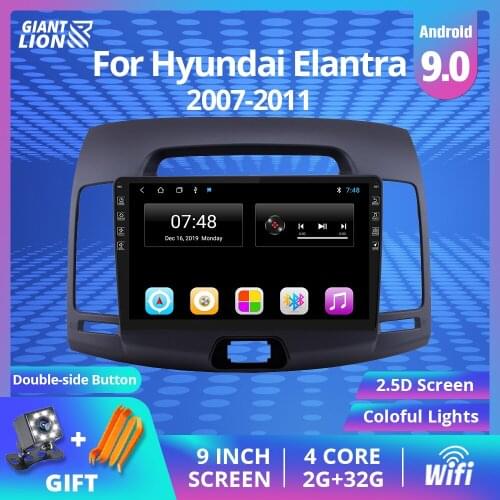 2din Android 9.0 Car Radio For Hyundai Elantra 2007-2011 Car Multimedia Video Player Navigation Gps Stereo Radio Android