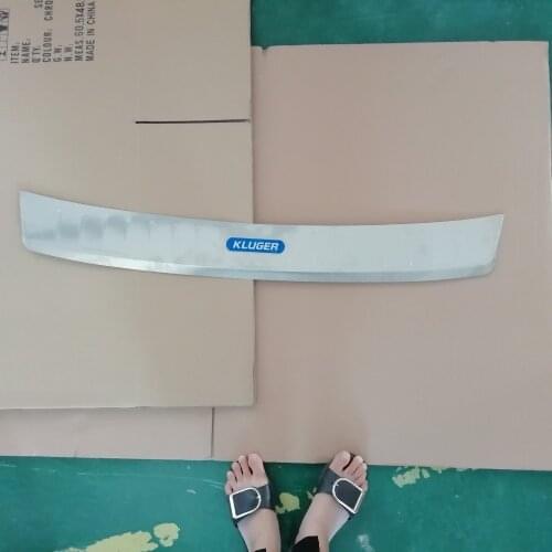 Stainless steel Car Rear Guard Bumper Protector Trim Cover car sticker plate style For Toyota Highlander Kluger 2003 2004 2005