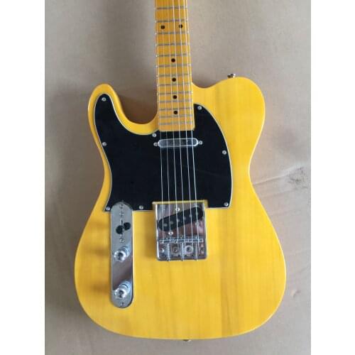 Free delivery / Maple fingerboard left handed transparent yellow TL Guitar / customizable China Electric Guitar