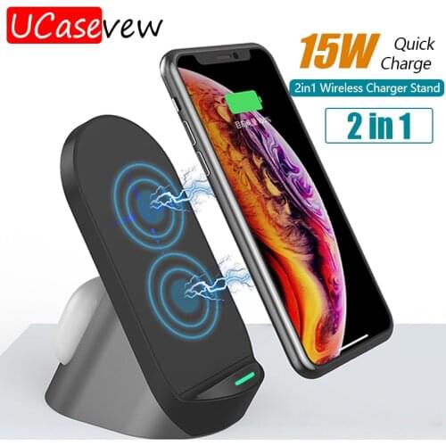3 in 1 Wireless Charging Station For iPhone 11 Airpods Pro iWatch 5 4 3 15W Mobile Phone Wireless Charger For Samsung S20 Huawei