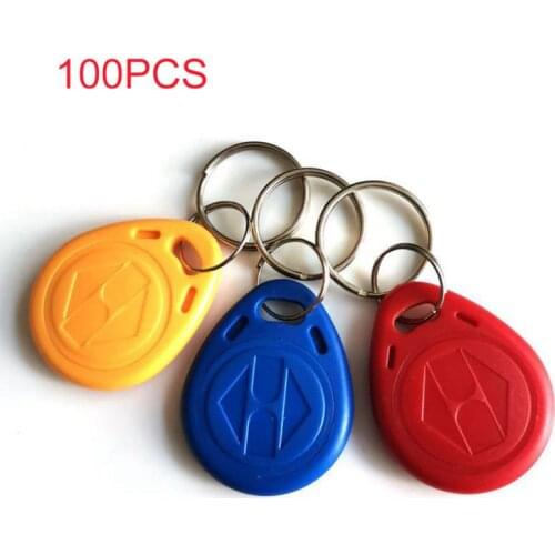 100pcs EM4305 T5577 Blank Key Keychain Tag RFID Chip Ring Cards Tags Keytag 125 Khz Copy Rewritable Writable Rewrite Duplicate
