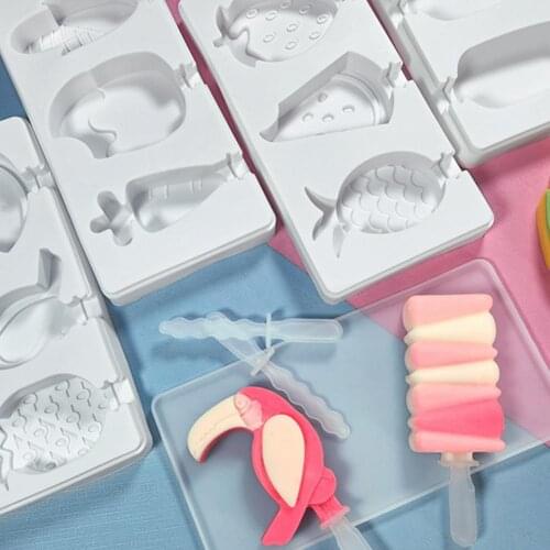 80%HOTIce Cream Mold Food Grade No Odor Cartoon Pattern Handmade Ice Pop Mould for Kids