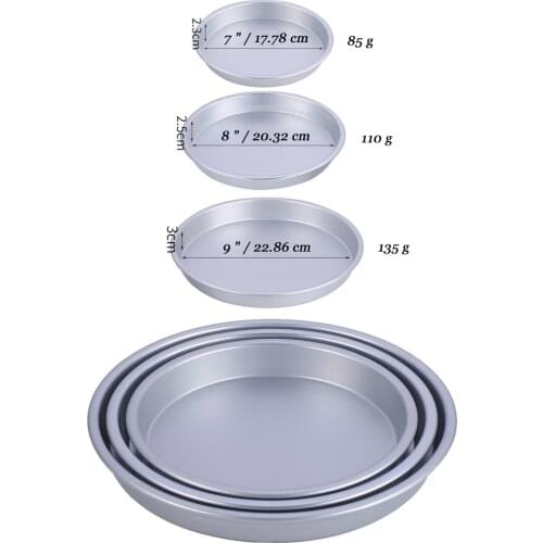 Facemile 7/8/9inch Premium Non-Stick Pizza Pan Bakeware Carbon Steel Pizza Plate Round Dish Pizza Tray Mold Mould Baking Tool