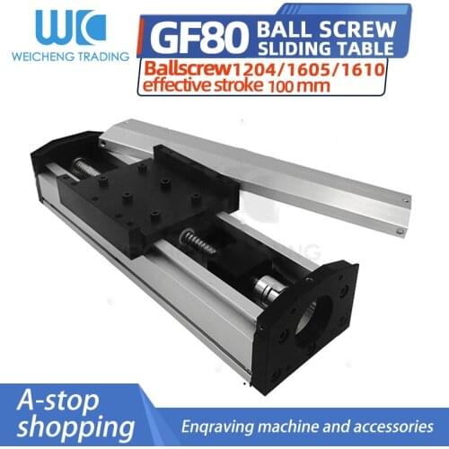 GF80 sfu1204 SFU1610 SFU1605 100mm Sealed Dustproof Ballscrew Slide Rail Linear Motion Guide Moving Table FOR CNC PARTS