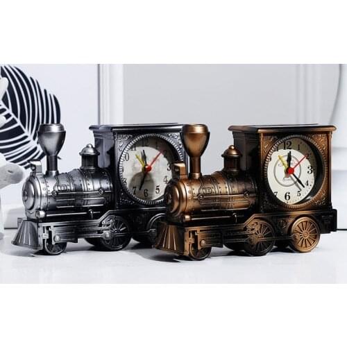 Hot selling Creative toy train clock Vintage Train clock Novelty gift