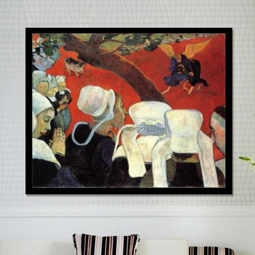 The Vision After The Sermon Oil Painting On Canvas China High Skilled Artist 100%Hand-painted The Vision After The Sermon