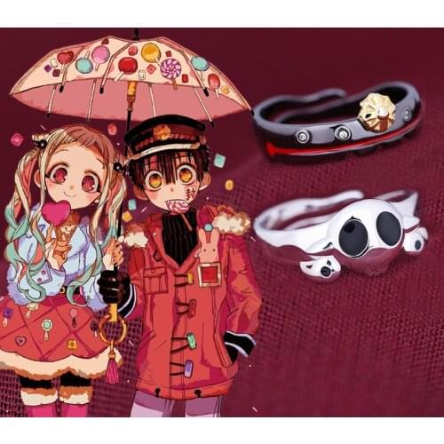 Anime Toilet-Bound Jibaku Shounen Hanako-kun Yugi Amane Yahiro Nene S925 Sterling Silver Ring Cosplay Jewelry Lover Couple Gifts