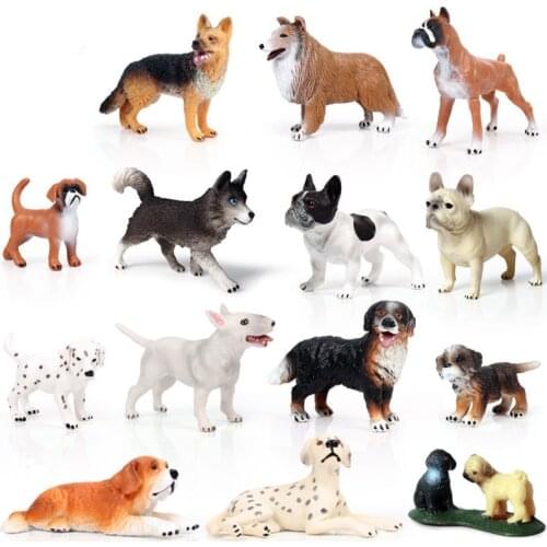 41 Kinds Small Size Dog Series Animals Figure Collectible Toys Dog Animal Action Figures Kids Plastic Toys
