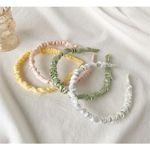 1PCS New Korean Version Of Ins Folds Wild Cream Fabric Simple Hair Band Super Fairy Temperament Hairpin Hair Accessories