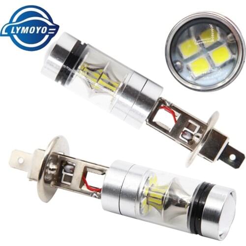 LYMOYO car H1 led H3 100w auto car Light 2835 20SMD LED drl daytime running light foglamp Headlight Light Lamp DC12 4300k 6000k