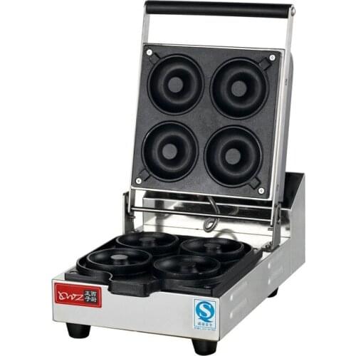 4-hole donut machine Waffle Maker Scones machine Baking snack equipment Cartoon cake machine circle cake Commercial muffin short