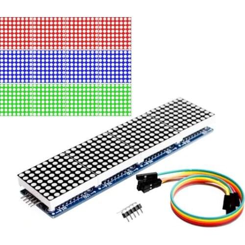 MAX7219 Dot Matrix Module Microcontroller 4 In One Display with 5P Line