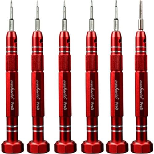 MECHANIC Non-Slip Precision Magnetic Screwdriver 0.8 5-Point 1.2 1.5 Phillips 2.5 Cross T2 Hex 0.6 Y-Type For Phone Repair Tool
