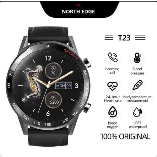 NORTHEDGE Smart Watch Men Sports Clock Blood Pressure Oxygen Heart Rate Monitor Wristband Pedometer Sports for Andrio and IOS