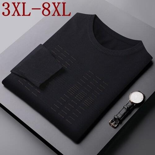 8XL 7XL 6XL 2021 New Fall Winter Cashmere Sweater Men Long Sleeve Male Knitwear High Quality Business Mens Pullover Sweaters