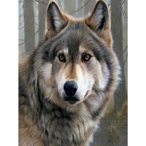 Landscape Wolf Full Square&Round Animal Diamond Painting Kit 5D Diy Diamond Embroidery Mosaic Crafts Cross Stitch Home Decor Art
