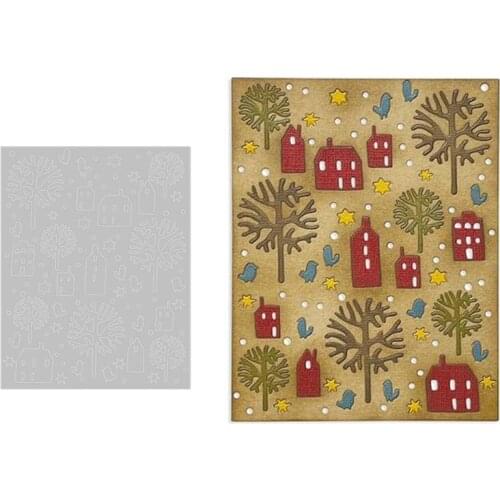 New Countryside Tree House Metal Cutting Dies Scrapbook Diary Decoration Stencil Embossing Template DIY Greeting Card Handmade