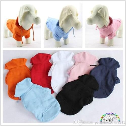 Clothes for Dachshunds Cotton Dog Cat Hoodie Solid Pet Dog Clothes Costume Products for Dogs Wholesale
