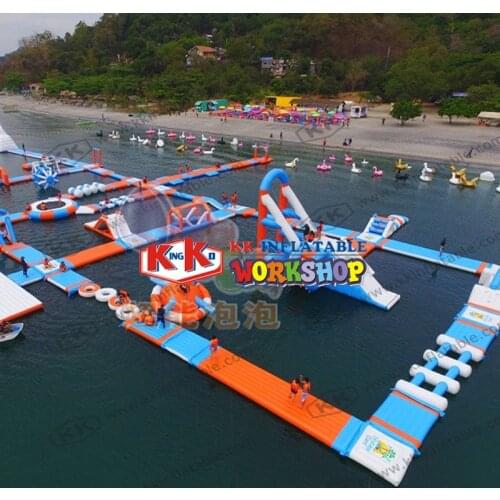 Open Water park floating trampoline Large inflatable water park