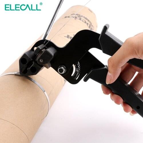 ELECALL Cable Tie Gun Stainless Steel For Cable Tie hand cable tie fastening Tool Cable Tie Tensioning Tool bundle tools