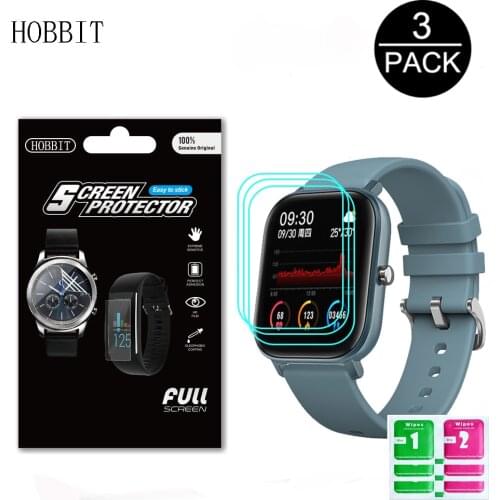 3Pcs Anti-Scratch Film For SENBONO IP67 P8 Smart Watch Full Coverage Screen Protector TPU Hydrogel Ultra Thin Film Not Glass