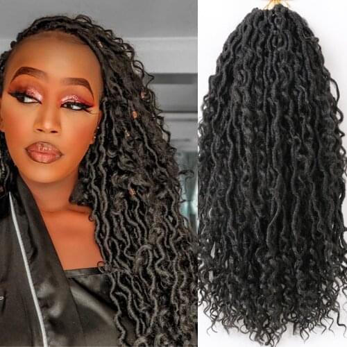Full Star Synthetic Crochet Braids Hair Passion Twist River Goddess Braiding Hair Extension Ombre Brown Faux Locs With Curly End