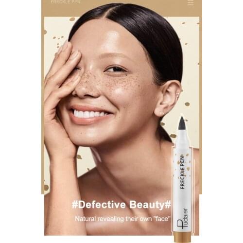 PUDAIER Natural Freckle Pen Popular Makeup Embellishment Pen Spots Fake Makeup Pen Waterproof Durable Cosmetics Dot Spot Pen