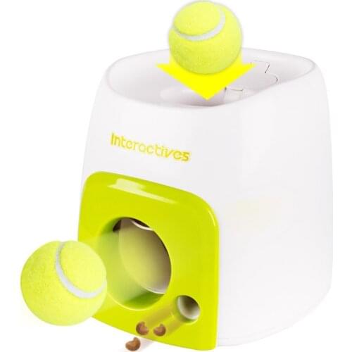 Pet Ball Launcher Toy Dog Tennis Food Reward Machine Thrower Interactive Treatment Slow Feeder Toy Suitable For Cats And Dogs