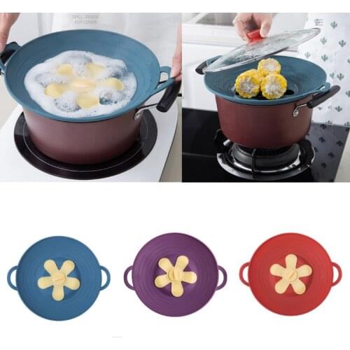 Spill Stopper Lid Cover Boil Lid Over Spill Pot Pan arrived Safeguard Silicone new Stopper stove cover silicone stretch lids