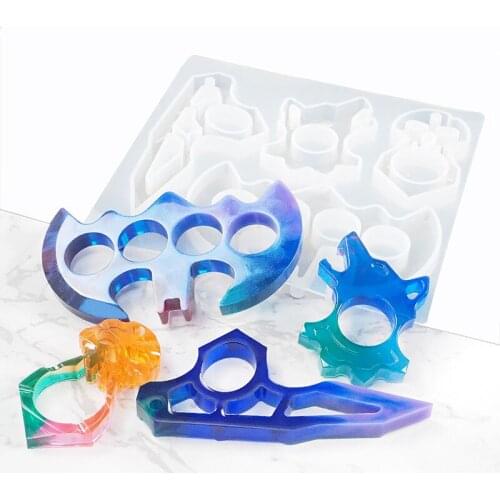 Silicone Molds DIY King Ring Handle Ornament Crystal Epoxy Resin Mold for DIY UV Silicone Molds Jewelry Making Craft